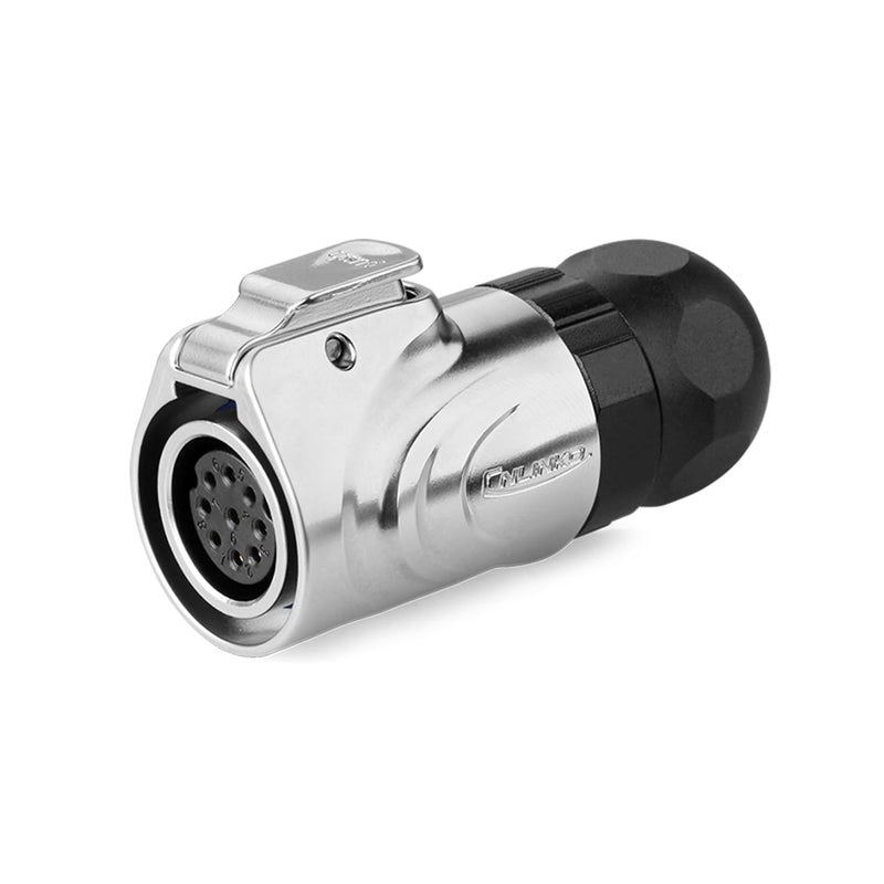 CNLINKO LP16 9-Pin Reverse Mount Female Plug and Male Socket for Automotive Machinery Outdoor Use IP68 Waterproof Circular Connector Metal Shell Quick-Connect Aviation Connector (9-Pin) - Image 2